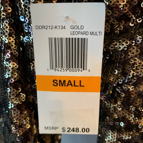 2X “HOST PICK” Dress The Population Sequined Animal Print Dress - Picture 7 of 8